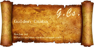Gulden Csaba névjegykártya
